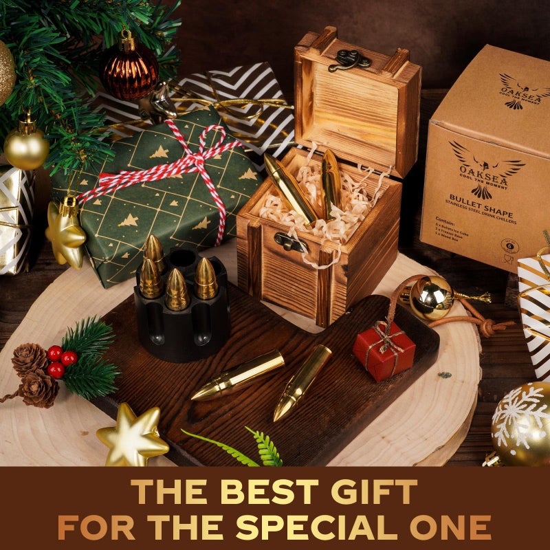 Oaksea Gifts for Men Dad Husband, Whiskey Stones Reusable Stainless Ice Cubes, Unique Valentines Day Anniversary Birthday Gift Ideas for Him Boyfriend, Man Cave Stuff Cool Gadgets Retirement Bourbon Presents - Image 2